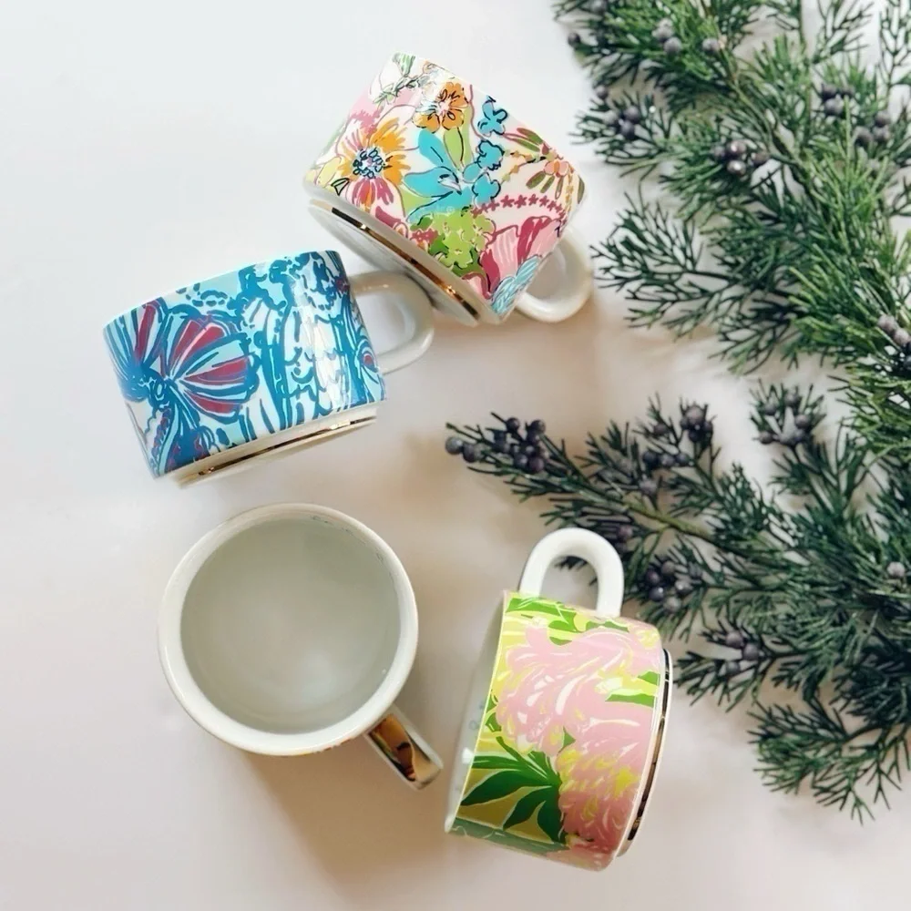 Lilly Pulitzer Target Cappuccino Mug Set - Picture 2 of 9